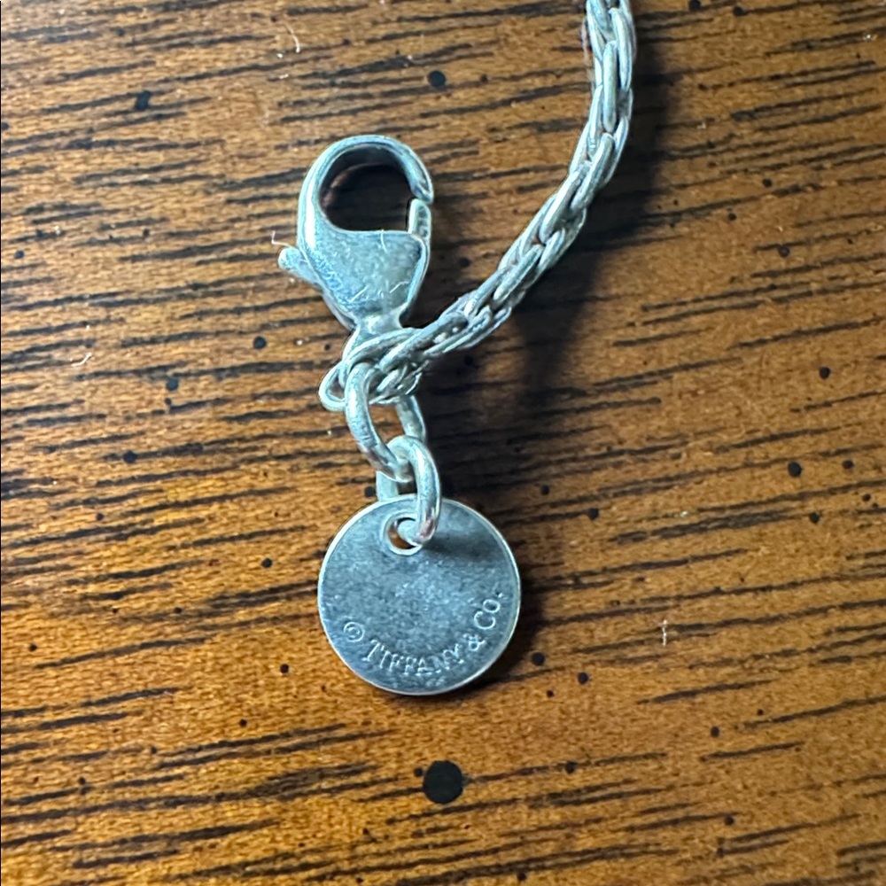 Tiffany & Co 925 Sterling Silver (41) 4mm beads, broken chain & engraved tag - Picture 2 of 7